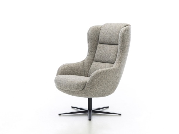 Mecam fauteuil Gilbert met zwarte draaipoot - 0